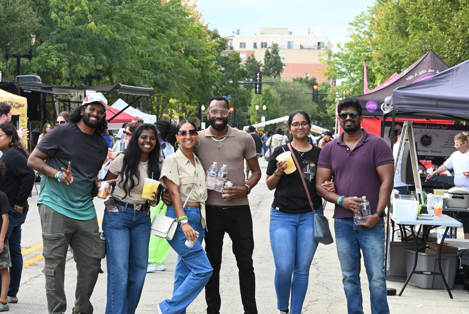 Friends enjoying the vendors