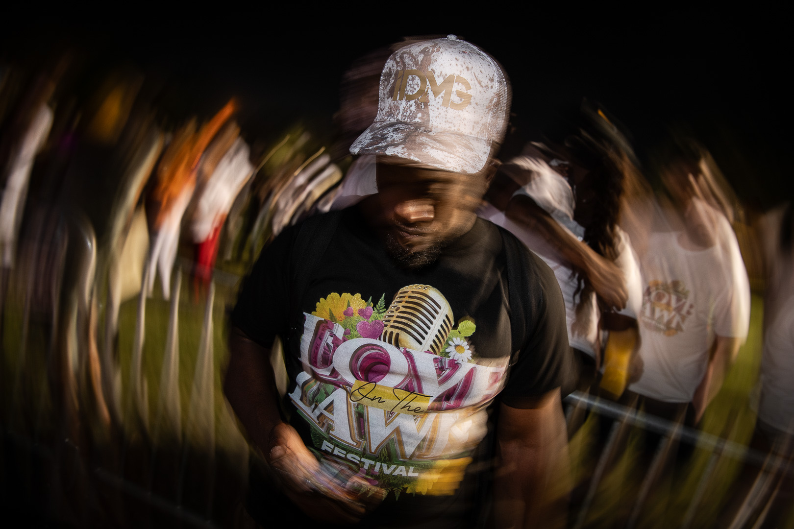 Fans dancing in the crowd