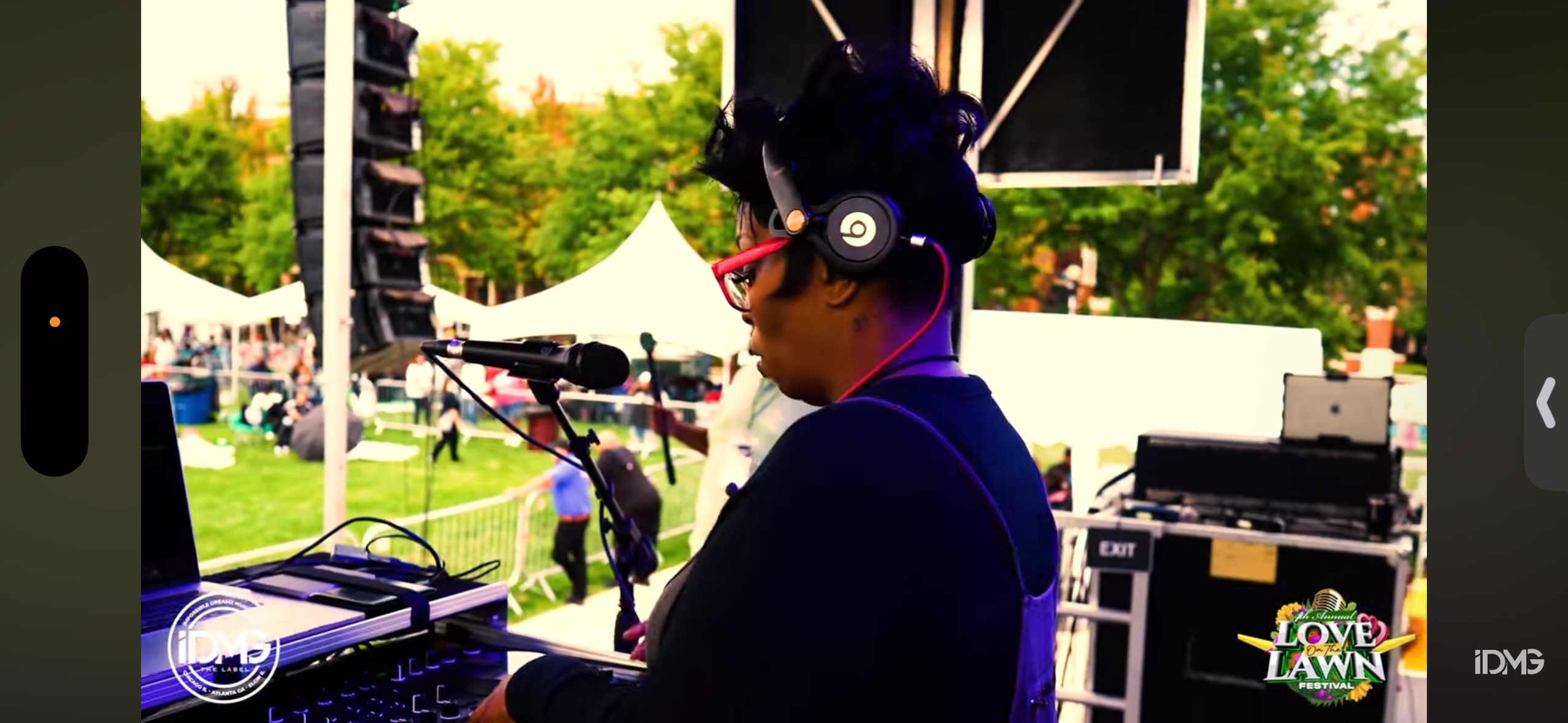 DJ rocking the booth with Beats headphones