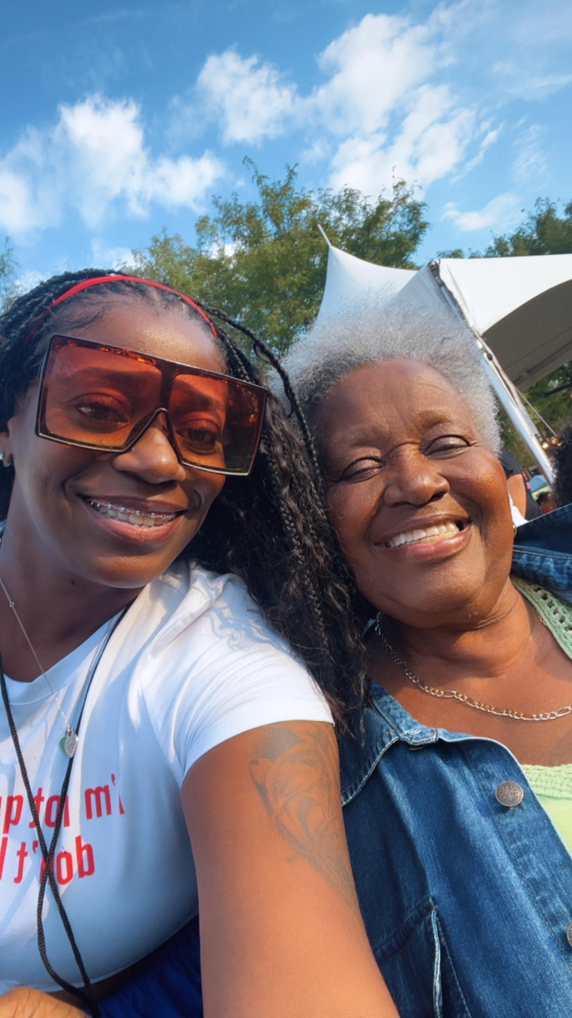 Family selfie moment at Love on the Lawn